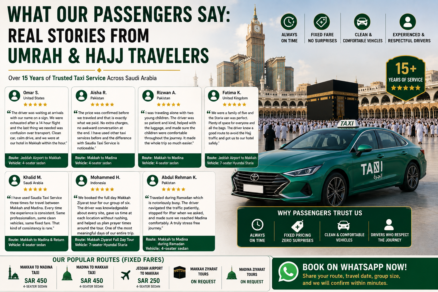 What Our Passengers Say: Real Stories from Umrah & Hajj Travelers